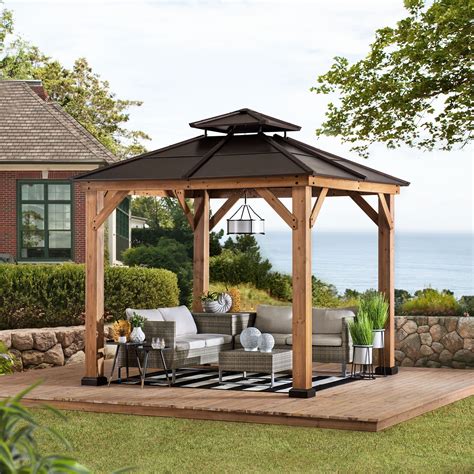 8x10 gazebo - Sunjoy Light Brown Replacement Canopy For Regency II Gazebo (10x12 FT) L-GZ798PST Sold At OSJ. 4.8. (30) $105.00. Components: 1 Small Canopy,1 Large CanopyAccs Color: Light GrayKey Features: Replacement Canopy Is ONLY For Westerly Gazebo (8X8 Ft) L-GZ1095PST-BIt Is Made For Westerly Gazebo (8X8 Ft) Sold At Target In 2018 Spring …